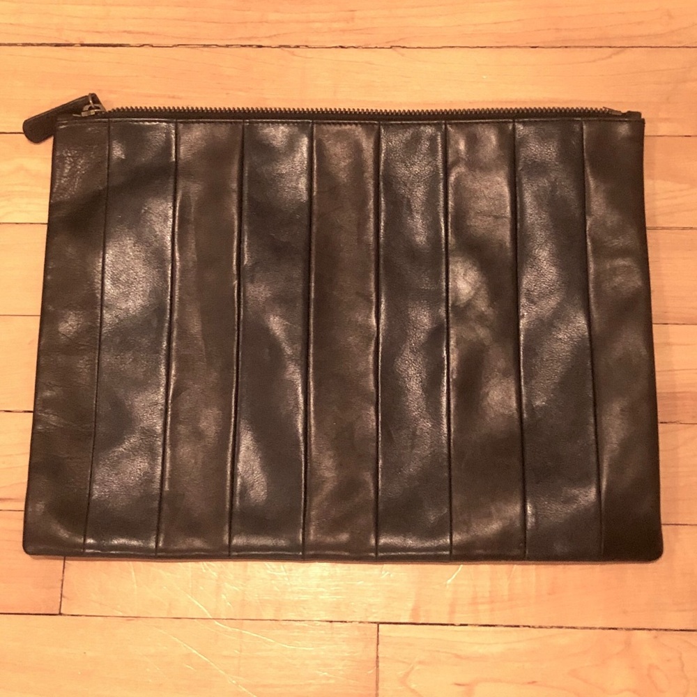 Coach leather portfolio pouch